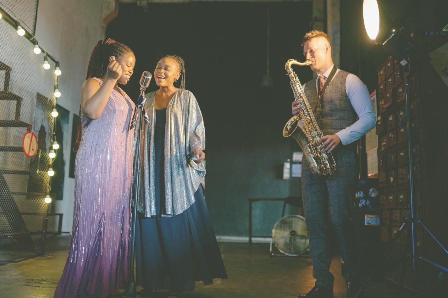 Professional conference venue preparation and staging area